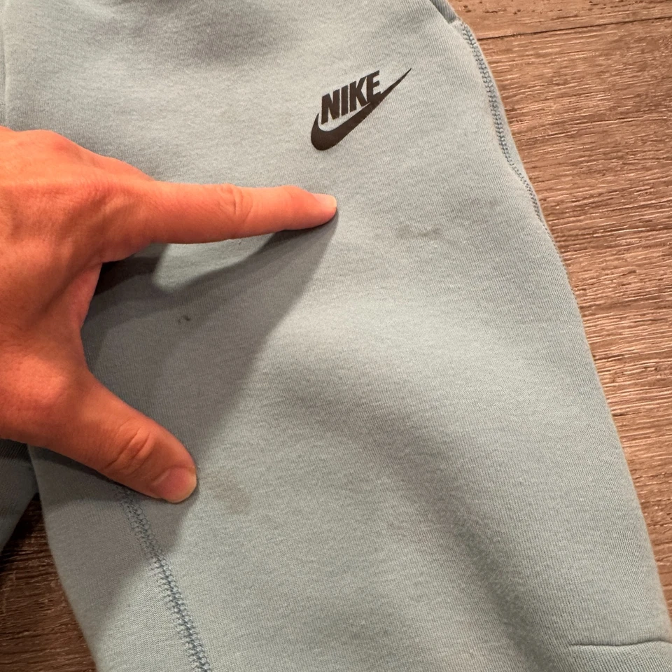 Nike Tech бегунов девочек средний синий флис бегунов 24 x 22 на шнурке логотип Lounge - Изображение 3 из 4