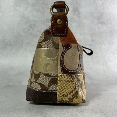 COACH Patchwork Mini Bag Brown Signature Leopard Y2K Accessory