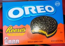 Nabisco Oreo Reese’s Peanut Butter Crème W/oreo Crumbs Limited Edition Cookies