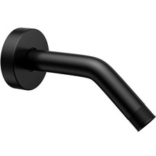 Black Shower Arm 6" Shower Extension Arm Pipe With Flange Matte Black 6 Inch Ne