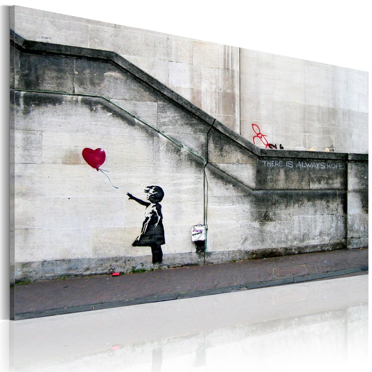 Tableau Banksy 40x60cm pour habiller un mur vide sans cadre lourd avec une toile Street Art
