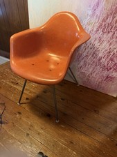 Eames Shell Arm Chair Red / Orange Dax Herman Miller Mid Century Modern MCM