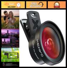 Macro  Wide Angle Lens Kit for iPhone/Android - LED Light  Travel Case