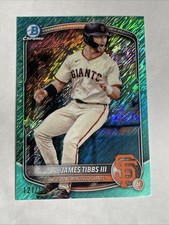 2025 Bowman - Chrome Prospects James Tibbs III Aqua Shimmer /125 (RC) Dodgers