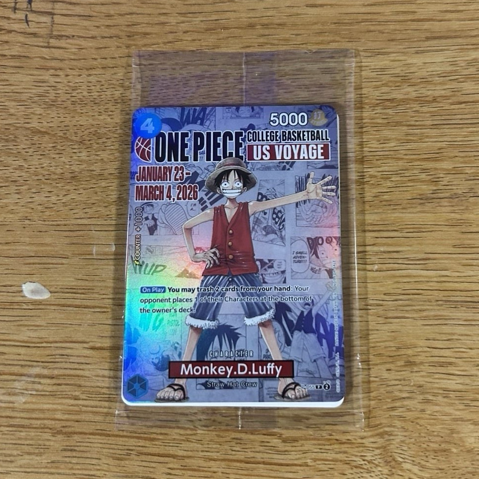 Bandai Namco One Piece CCG Monkey D. Luffy US Voyage JT-055 Promo Holo