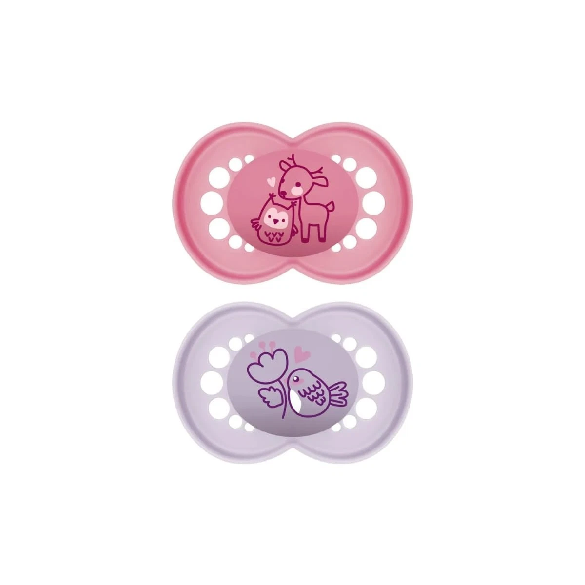Pacifier, from 16 months, with symmetrical teat, flat and flexible, made of w...