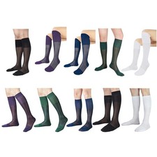 Mens Formal Socks Knee-High Business Sock Soft Stockings Cool Hosiery 1 Pair