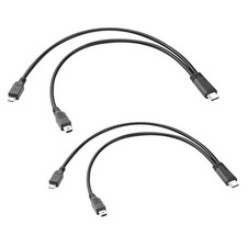 Short USB C Splitter Charging Cable Type C to Micro and Mini C Charger Cable...