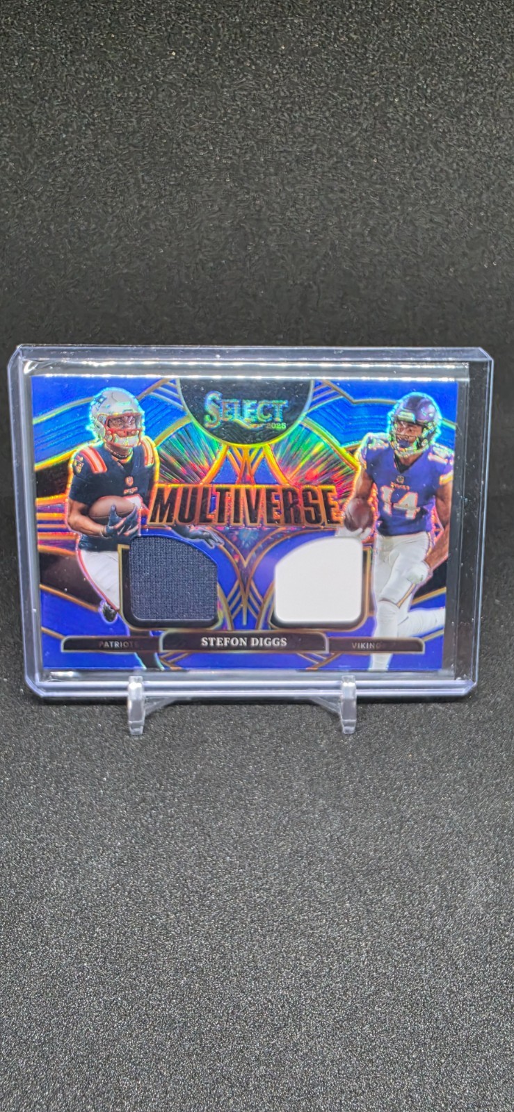 2025 Panini Select Multiverse Blue Prizm Stefon Diggs Memorabilia #MVJ-SDS