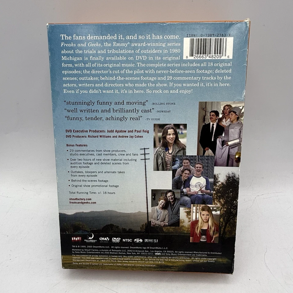 Freaks and Geeks 1999 - Complete Series (DVD 6 Disc Set) FRANCO ROGAN  SEGAL - Image 2 of 4
