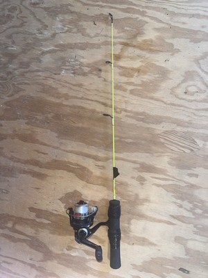 Berkeley Ice Fishing Rod and Reel Combo Black Yellow EVA Graphite Handle