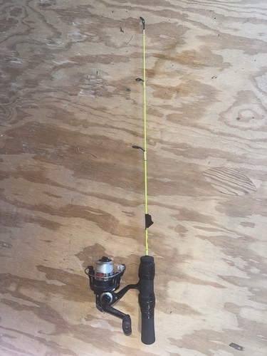 Berkeley Ice Fishing Rod and Reel Combo Black Yellow EVA Graphite Handle