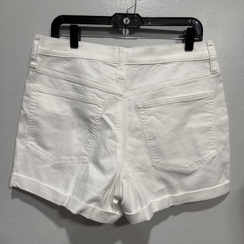 J Crew Classic Denim Shorts Womens Size 30 Cuffed White Beach Vacation Casual - Picture 2 of 10
