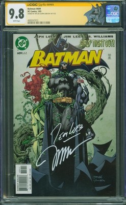  Batman #609  CGC 9.8 Signed by Jim Lee & Jeph Loeb 1st HUSH  Custom Label 