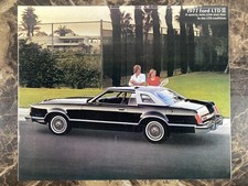 1977 Ford Ltd Ii Original Car Dealer Sales Brochure Catalog Trim-size Line Usa