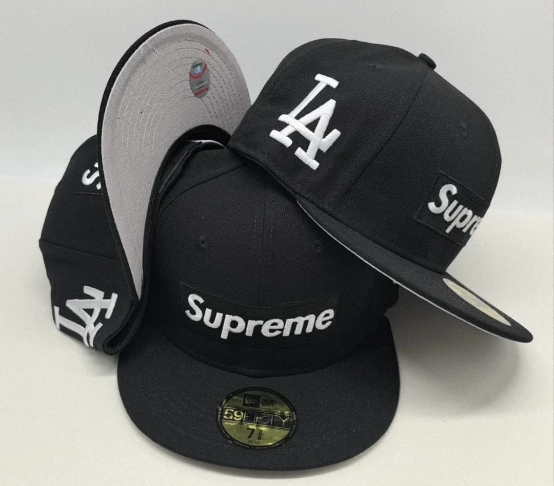 Casquette ajustée Supreme Los Angeles Dodgers noir/blanc New Era 59FIFTY, neuve.