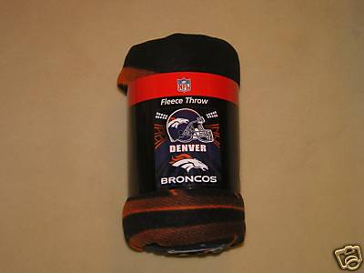 Nfl Denver Broncos Fleece Throw Blanket Sz 50 X 60 Ebay