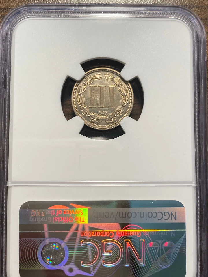 1874-P Three Cent Nickel 3CN NGC PROOF PR PF 65 CAC RARE - Image 3 of 4