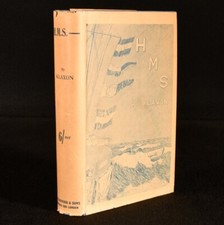1918 H.M.S. - Klaxon First Edition in Very Scarce Dust Wrapper Graham John Bower