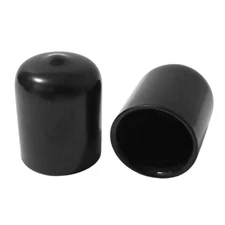 0.750" 3/4" Black Vinyl Rubber Flexible Round Tube Tubing Pipe End Cover Caps
