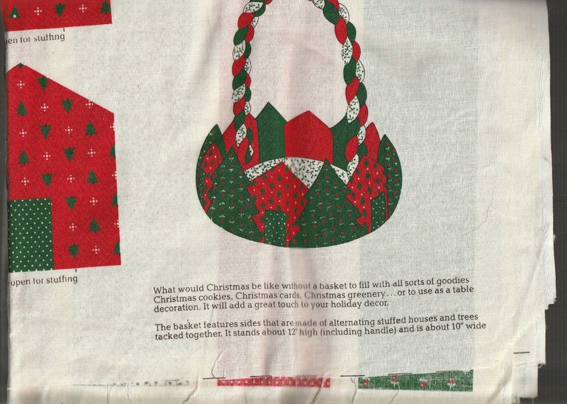 CHRISTMAS BASKET PANEL for CRANSTON PRINT WORKS