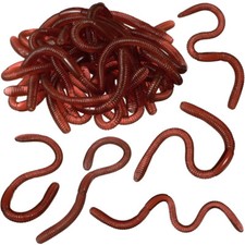 25 Pcs Plastic Artificial Earthworm Child Scary Props Prank Realistic Worms