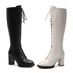 mid heel combat boots
