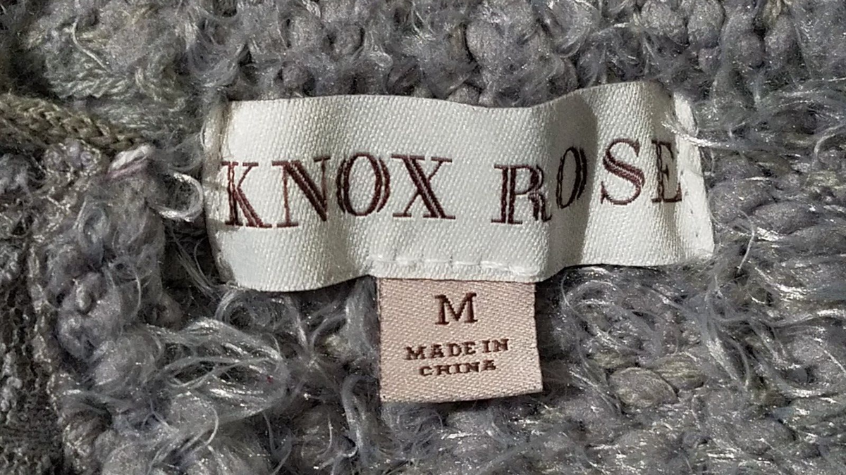 Pull Femme Knox Rose Gris Avec Dentelle - Taille M, Occasion En Très Bon état