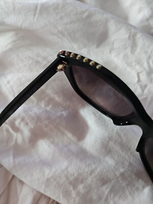 ALEXANDER MCQUEEN Gold Studded SUNGLASSES AMQ 4263/F/S BLK  display picture 2