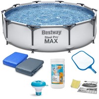 Bestway 6 In 1 Steel Pro Frame Pool Schwimmbecken Gartenpool Garten 305X76 56406