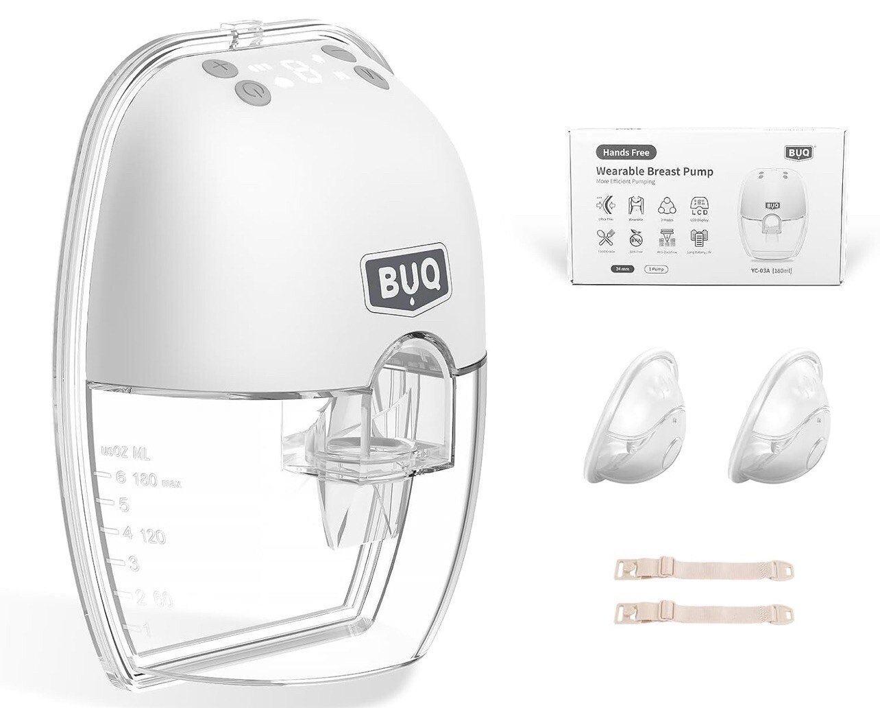 Hands-Free BUQ Wearable Breast Pump for Comfortable Pumping On-the-Go-image