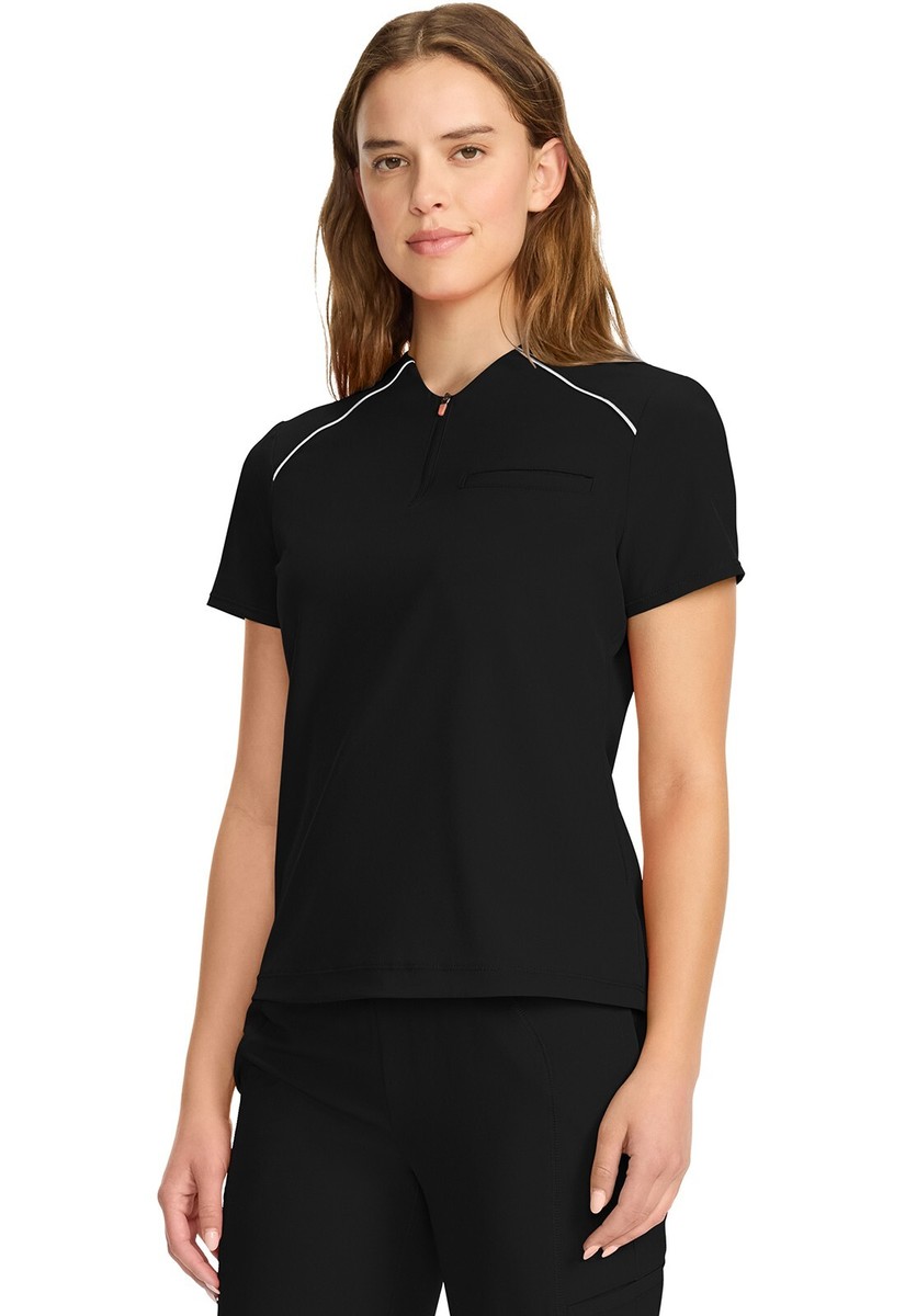 Infinity GNR8 Women's Scrubs Tuck-In Mock Neck Henley Top IN644A