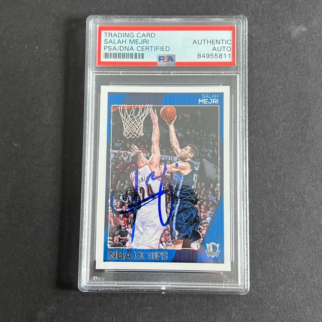 2016-17 NBA Hoops #210 Salah Mejri signierte Karte AUTO PSA Slabbed Mavericks