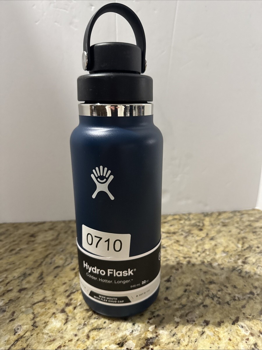 32 oz Hydro Flask Wide Mouth Flex Lid Water Bottle New blue and