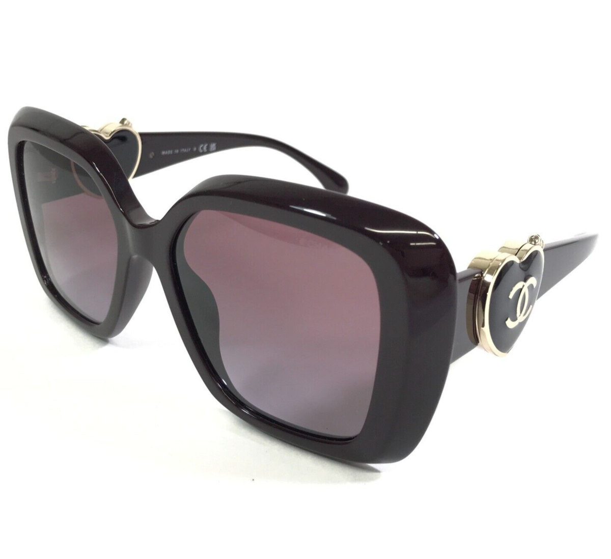 CHANEL Sunglasses 5518-A c.1461/S1 Burgundy Square Gold CHANEL Sunglasses 5518-A c.1461/S1 Burgundy Square Gold