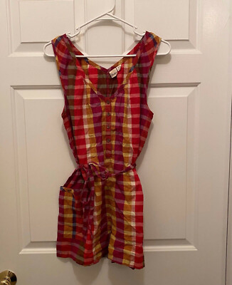 NWT Roxy Women's Dream Dreaming Romper Front Pockets Apricot Red Small