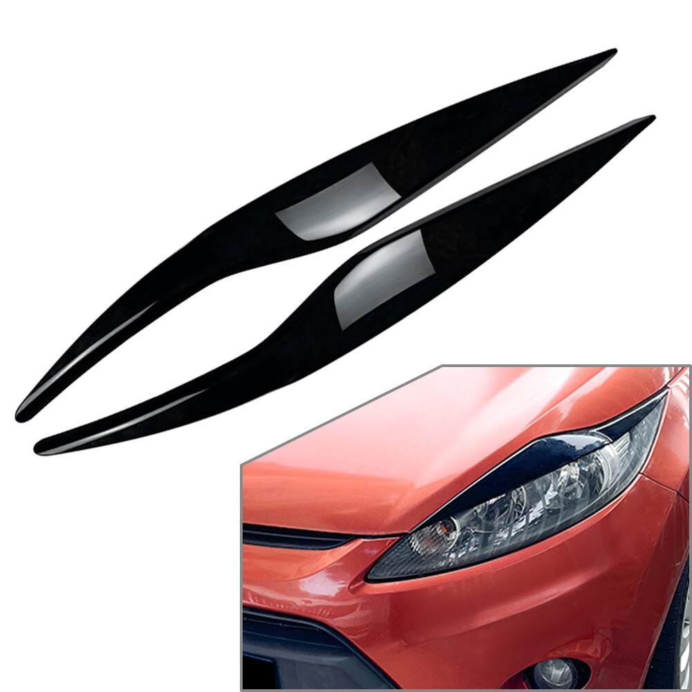 Sopracciglia Per Fari Ford Fiesta MK6.5 2013-2017 – Nero Lucido, Adesive, In ABS E Carbonio