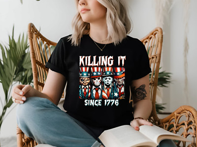 America Killing It Since 1776 Horror T-Shirt~Unisex Bella Canvas~Brand New