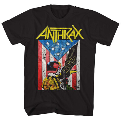 ANTHRAX cd lgo Flag / Judge DREDD EAGLE Official SHIRT XL New disease living