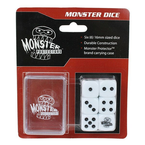 Dice - Monster Protectors Set of 6 D6 Logo Die With Pocket