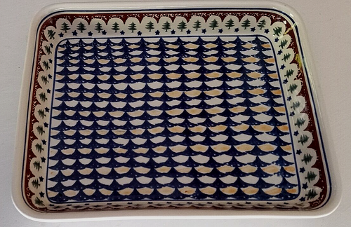 Boleslawiec multicolor large 2 quart rectangular baking pan - Picture 7 of 7