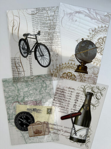 ANNA GRIFFIN 2017 Acetate Layers Card-Making "For Him" New - Set of 4 Designs