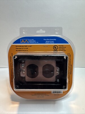 New - Allied Moulded FB-2 Duplex Receptacle, 1-Gang, Floor Box