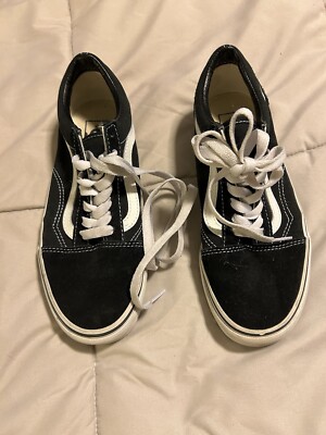 VANS Old Skool Classic Black White Women Size FAST