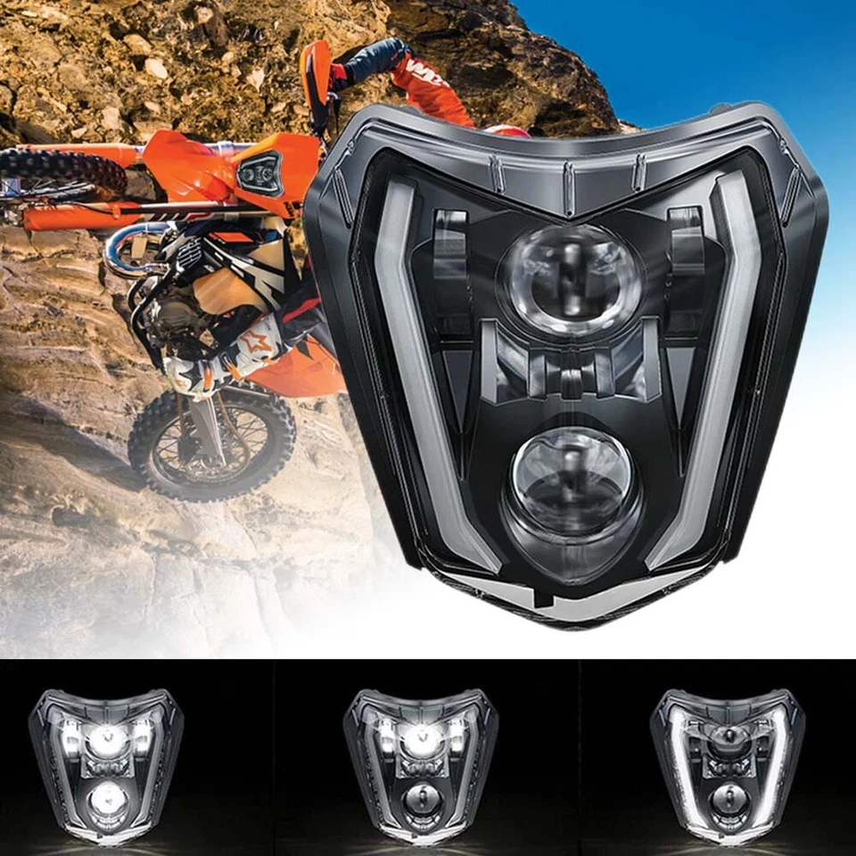 Светодиодная фара дневного света для KTM SX SXF 125 EXC XCW 250 350 450 500 SMC-R 690 2017-2023 - Изображение 3 из 4