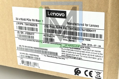 7XH7A02678 LENOVO Thinksystem 2U X16/X8 PCIe FH Riser 1 - Picture 2 of 3