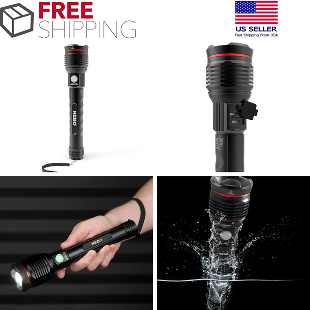 NEBO Redline Blast RC Flashlight 3200 Lumen USB Rechargeable Waterproof Handheld eBay