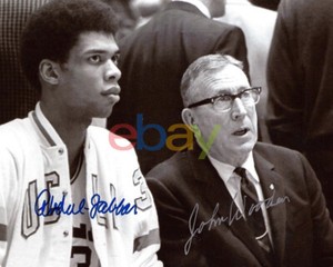 john wooden signed basketball