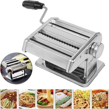 Stainless Steel Fresh Pasta Maker Roller Machine for Spaghetti Noodle Fettuccine