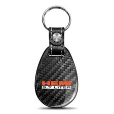 5.7 Liter HEMI Powered Real Carbon Fiber Large Tear-Drop Key Chain